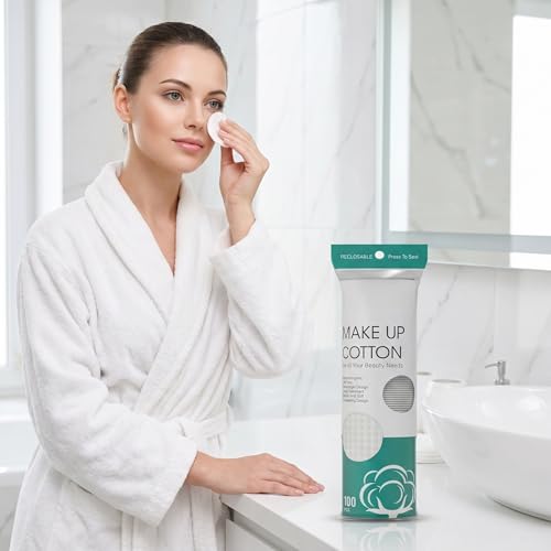 300 Cotton Rounds - Lint-Free, Soft Makeup Remover Pads