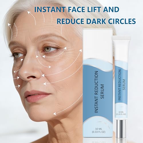 Instant Eye Lift Serum, Rapid Reduction Eye Serum Visibly Reduces Under-Eye Bags, Dark Circles, Puffiness & Wrinkles Instantly, Natural Collagen Facial Serum for Women and Men - 20ML