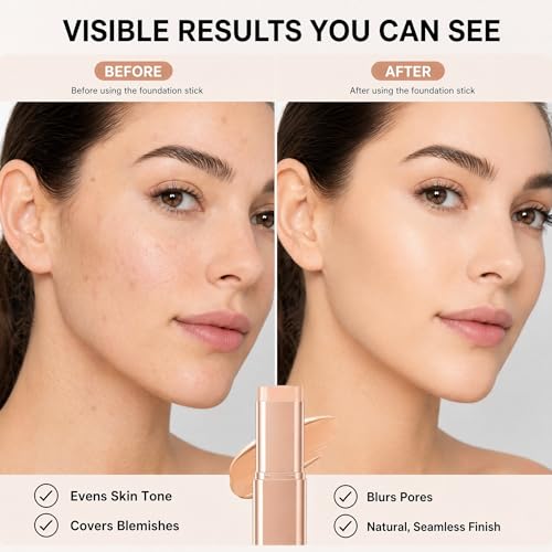 Luminous Dual-Ended Foundation Stick with Brush - Long-Wear Concealer