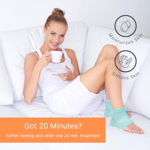 NatraCure Moisturizing Gel Heel Sleeves - 2 Pairs for Cracked Heels