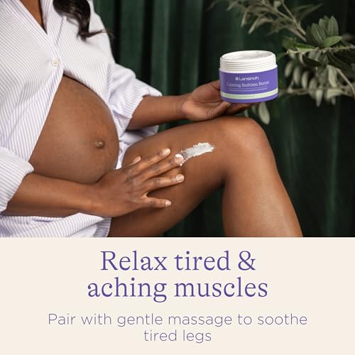 Lansinoh Magnesium Bedtime Body Butter for Pregnant Women, 7 oz
