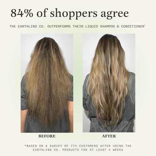 The Earthling Co. Conditioner Bar - Promote Hair Growth, Strengthen & Moisturize All Hair Types - Paraben & Sulfate Free formula with Natural Ingredients for Dry Hair (Vanilla Coconut, 1.8 oz)