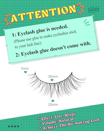 Short Wispy Natural False Eyelashes - 10 Pairs D-M08