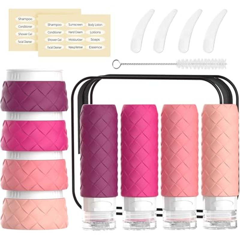 16-Piece TSA Approved Travel Bottle Set with Silicone Containers