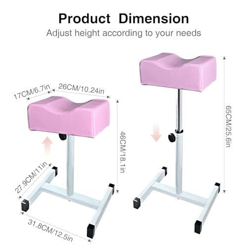 Height Adjustable Pedicure Foot Rest | Non-Slip Salon Footrest