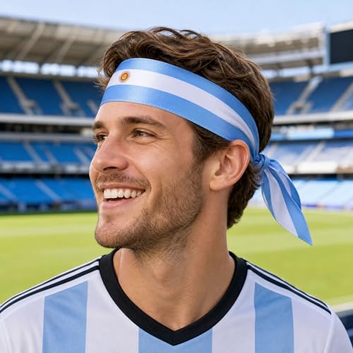 World Cup 2026 Flag Tie Headband - Breathable Soccer Fan Sweatband