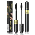 Telescopic Tubing Mascara, 2 in 1 Vibely Long-Lasting Waterproof & Smudge-Proof 4D Silk Fiber, Volume and Length Black No Flaking and No Clumping (Pack of 1)