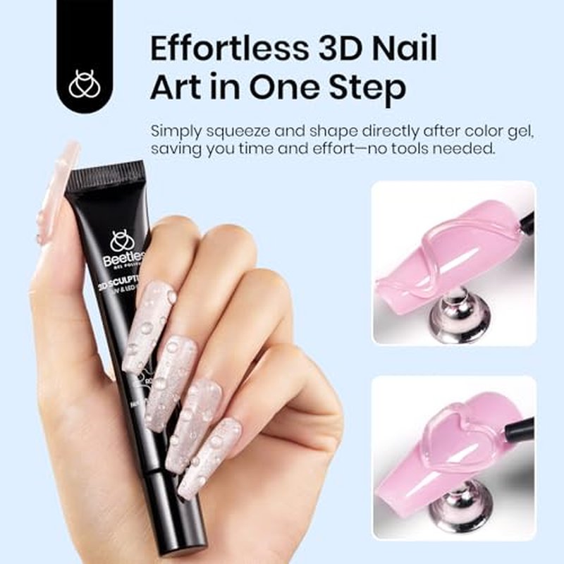Beetles 15ml 3D Sculpting Gel for Nail Art - Clear Rhinestone Glue