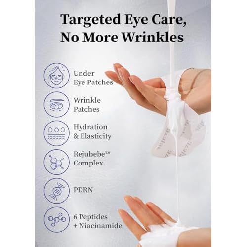 Avajar Collagen Eye Patches, Premium PDRN Anti-Aging Under Eye Patches for Wrinkles & Dark Circles with Peptides and Niacinamide, Firming & Hydrating Korean Skincare Eye Mask for Women, 5 Sheets