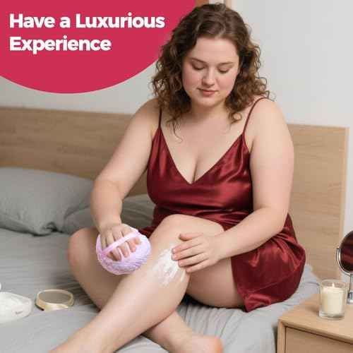 2pcs Powder Puffs, 6'' Body Powder Puff and 5'' Dusting Powder Puff and Container, Extra Large, Fluffy Soft, Washable, Reusable