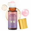 Organic Castor Oil Roll-On with Rose Quartz Roller - 1.7 fl oz