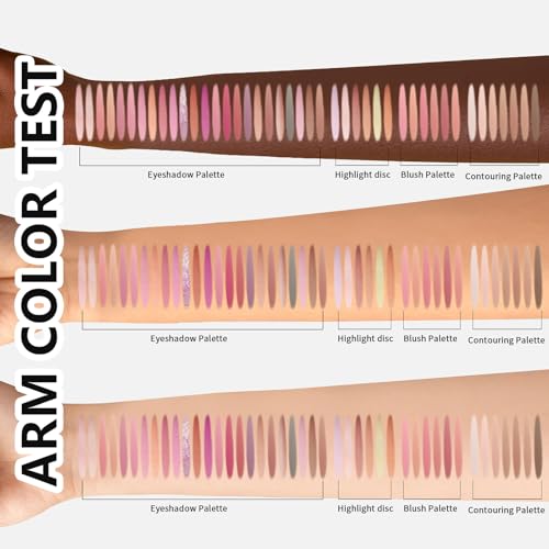 RoseFlower 24 Color Eyeshadow Palette with Blush & Highlighter