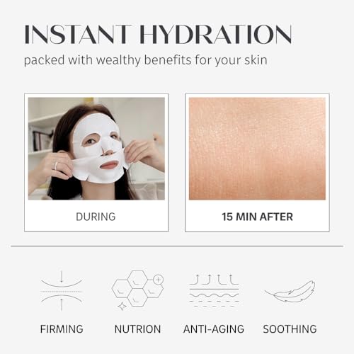 ARZTIN Regenerative Schild Mask, Triple-coated Wrapping High Nutritional Cream Sheet Rich moisture Premium Mask 0.56OzX5ea, Korean Skincare