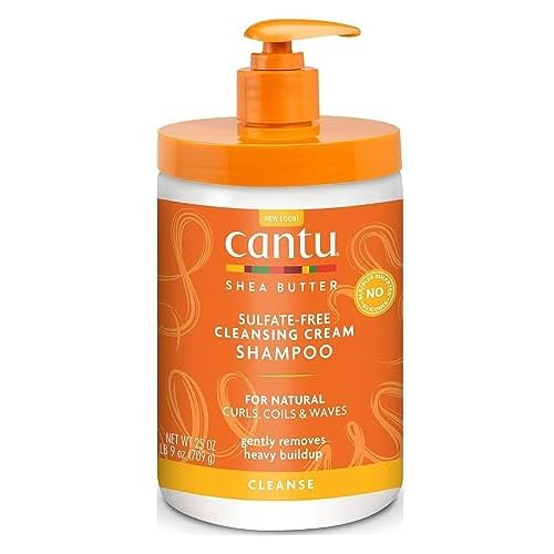 Cantu Natural Hair Shampoo Cleansing Cream 25 Ounce Pump (3 Pack)