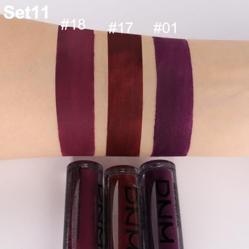 evpct 3Pcs Matte Liquid Lipstick Set - Long Lasting Waterproof