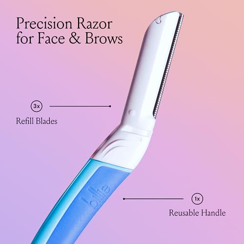 Waterpark Edition Billie Face Razor for Women Dermaplaning - 1 Handle & 3 Refills
