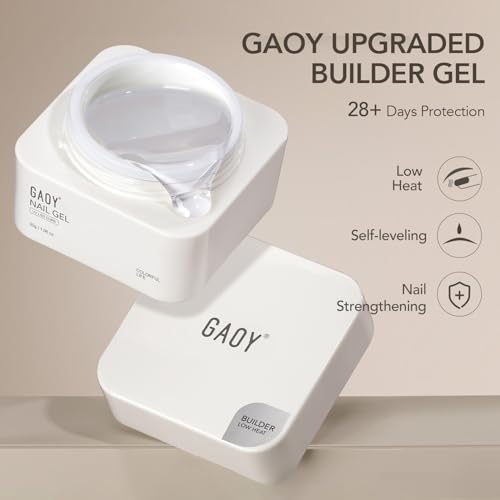 GAOY Clear Builder Gel for Nails 30ml - Low Heat UV/LED Nail Strengthener