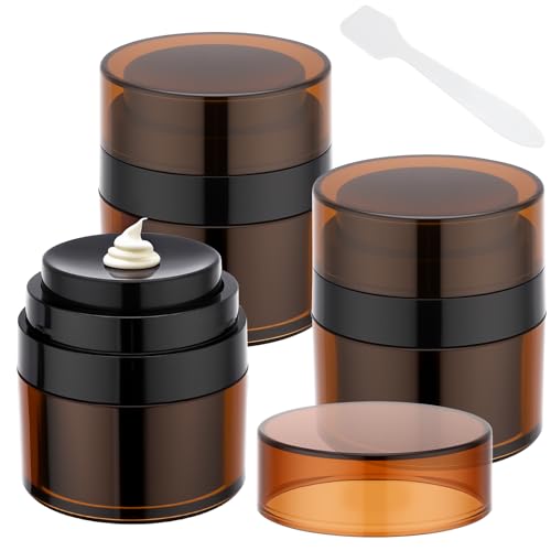 Segbeauty Mini Airless Pump Jars - 3pcs 15ml Refillable Containers