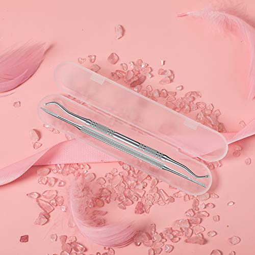 Silver Ingrown Toenail File and Lifter Kit - Stainless Steel Pedicure Tools with Storage Case