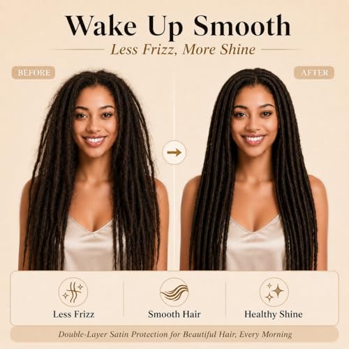 XL Satin Bonnet for Braids & Long Hair with Double Layer