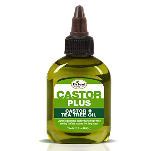 Difeel Premium Castor Plus Tea Tree - Pro-Growth + Scalp Care Premium Hair Oil 2.5 oz.