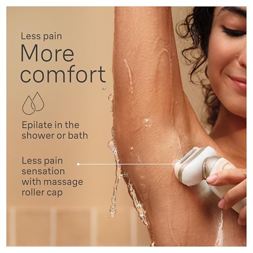 Braun Silk-épil 9 Flex Epilator with Shaver & Trimmer Comb, Gold