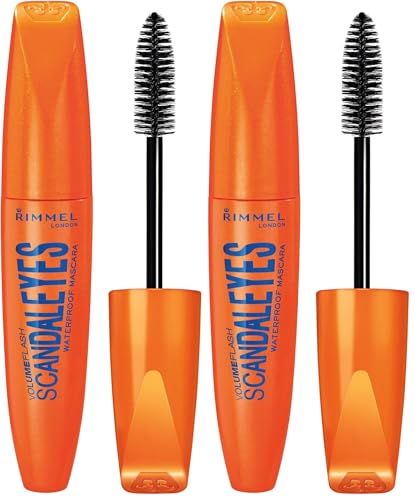 Rimmel Scandaleyes Waterproof Mascara, Black, 0.41oz (Pack of 2)