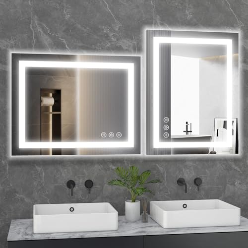 LED Bathroom Mirror 36x36 Anti-Fog Smart Vanity Light