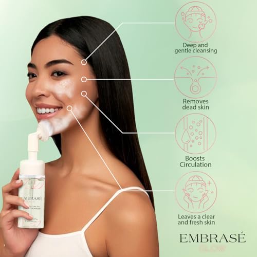 Foaming Facial Cleanser - Infused with Green Tea, Aloe Vera, and Cucumber - Facial Cleanser for Women & Men - Gentle for All Skin Types! - Natural Face Wash