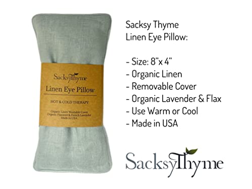 Sacksy Thyme Organic Linen Eye Pillow - Lavender & Flaxseed