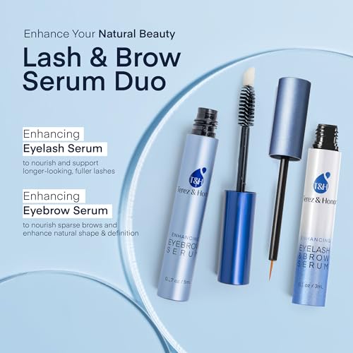 Enhancing Lash & Brow Serum Duo ? Eyelash and Eyebrow Growth Serum Set for Fuller, Longer-Looking Lashes & Brows ? Made in Korea, Clean & Effective Formula, Gift-Ready Packaging