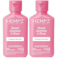 Hempz Mini Collagen-Infused Jasmine & Rose Body Moisturizer, 1 oz - Paraben-Free, Vegan, Cruelty-Free (Pack of 2)