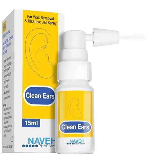 NAVEH PHARMA¢ç CleanEars | Fast-Acting Ear Wax Removal Spray | Breaks Down & Dissolves Earwax in Just 1 Treatment | Clinically Proven to Be 300% More Effective W/Mineral Oil | Gentle & Safe | 0.5 Fl Oz