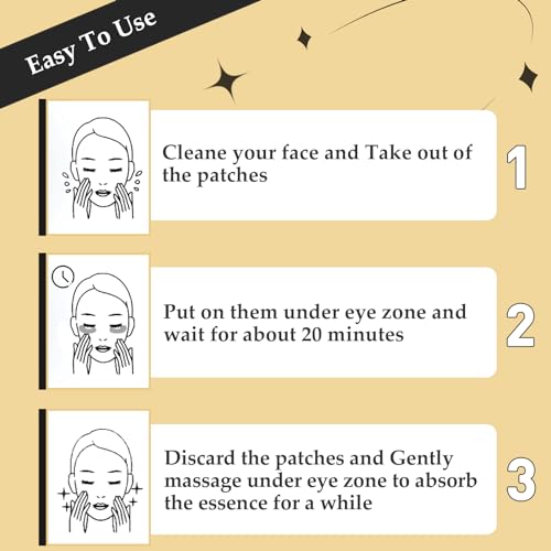 Adofect 30 Pairs Under Eye Patches -Reduce Eye Bags -24K Gold Eye Mask Collagen Under Eye Gel Pads for Puffiness and Dark Circle, Wrinkle, Revitalize and Refresh Your Skin