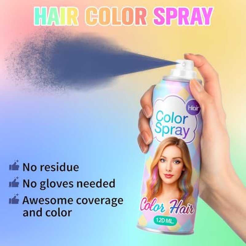 Black Temporary Hair Color Spray for Instant Styling & Fun
