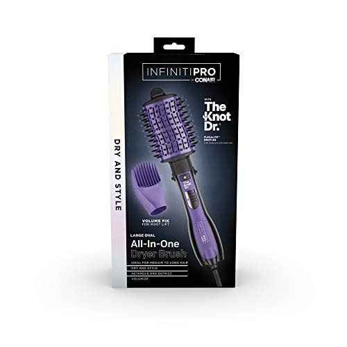 INFINITIPRO BY CONAIR The Knot Dr. All-in-One Oval Dryer Brush, Hair Dryer & Volumizer, Hot Air Brush
