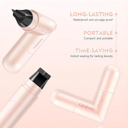Cat Eye Eyeliner Stamp Pen - Waterproof Winged Dual-Ended, Black & Brown