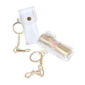 Patty Both Fashion Clear Lipstick Keychain Holder Lipstick Case Holder Lip Balm Holder with Key Chain, Portable