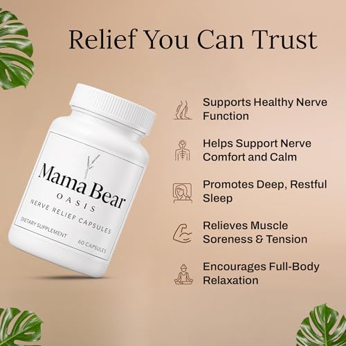 Mama Bear Oasis Nerve Support Capsules for Neuropathy - 60 Ct