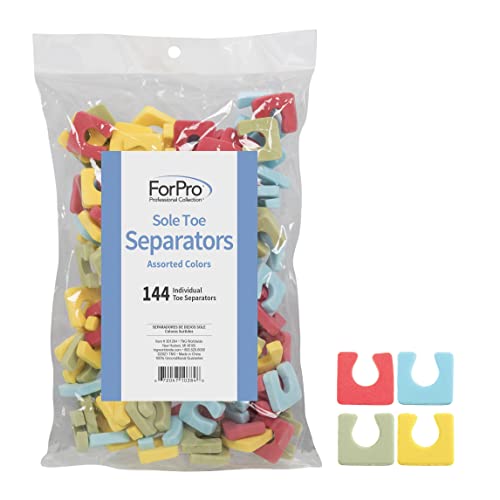 ForPro Foam Toe Separators for Pedicure, 144-Count