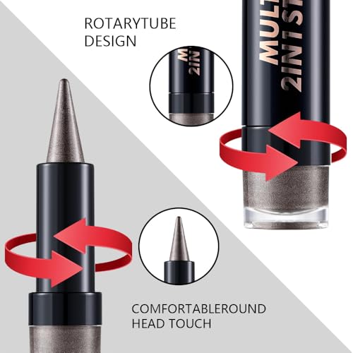 2-in-1 Eyeshadow & Eyeliner Stick - Waterproof Cream Twist-Up Pen