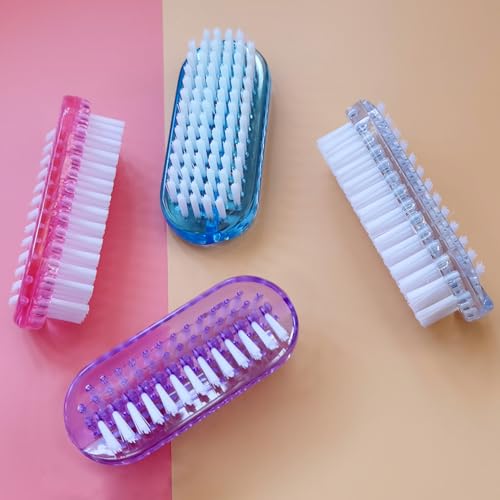 Two-Sided Nail Brush for Deep Cleaning Fingernails - 4 Pack