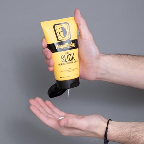 HeadBlade HeadSlick Shave Cream 5 oz for Bald Men - Smooth, Irritation-Reducing