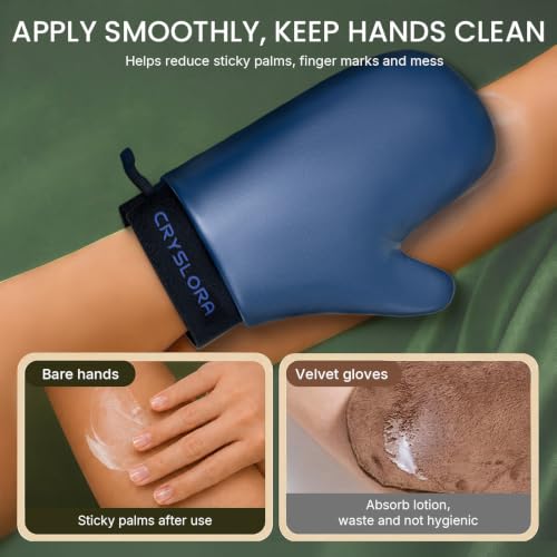 Self Tanning Mitt Reusable Leather, Zero Absorption Streak-Free