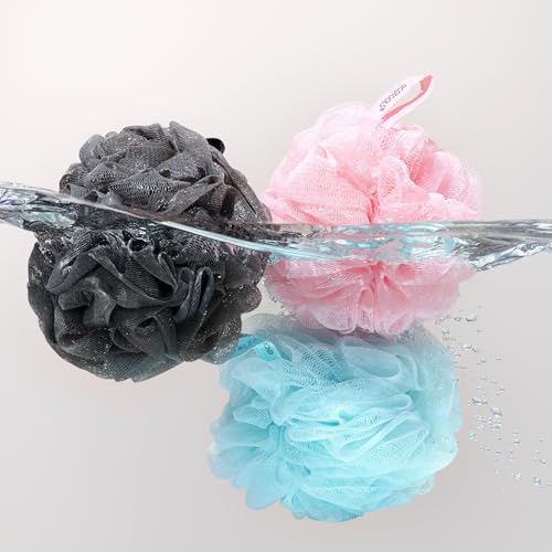 EcoTools EcoPouf 3-Pack Bath Sponges | Recycled Soft Loofah Poufs