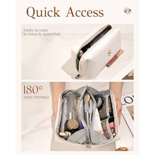 Bridesmaids Gifts, Makeup Bag with Initial for Women, Maid of Honor Gifts, Bachelorette Party Favors, Travel Make up Bag with Letter, Gifts for Maid of Honor from Bride, Bridesmaid Makeup Bag