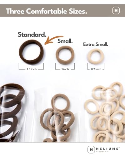 Heliums Soft Hair Ties - No Damage, 20 Pack, Neutral Colors