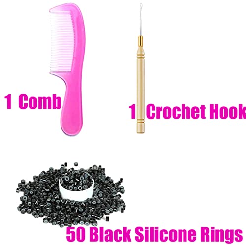 43 Inch Hair Tinsel Kit - 1200 Strands Heat Resistant Glitter Extensions
