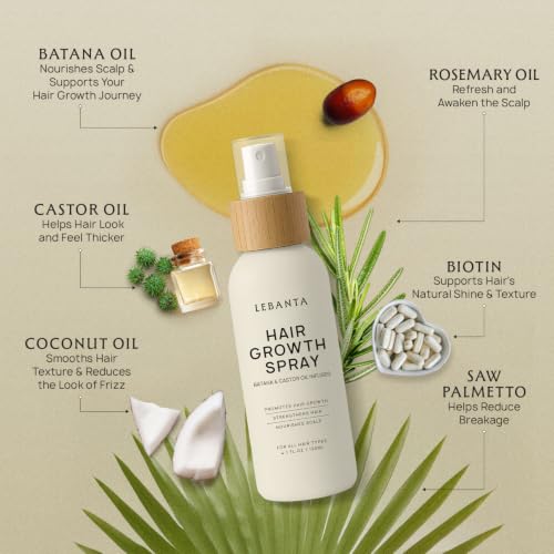 Lebanta Hair Oil Spray - Thicker & Stronger Hair, 4 FL OZ
