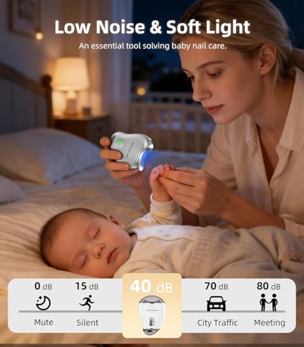 2-in-1 Electric Nail Clipper & Filer with LED Light, USB-C